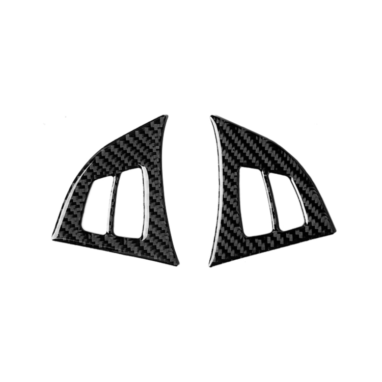 

2 in 1 Car Carbon Fiber Solid Color Steering Wheel Buttons Decorative Sticker for BMW E70 X5 2008-2013, Left and Right Drive Universal
