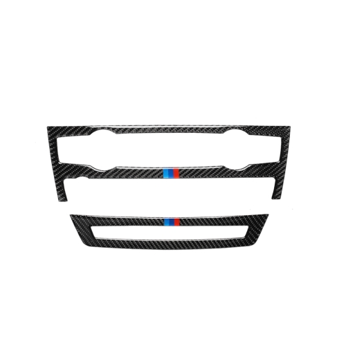 

2 in 1 Car Carbon Fiber Tricolor Air Conditioner Set Decorative Sticker for BMW E70 X5 2008-2013 / E71 X6 2009-2014, Left and Right Drive Universal