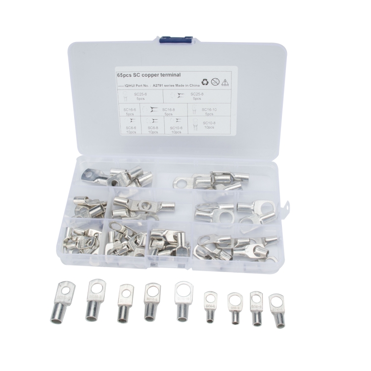 

65 PCS Wire terminals Connector Cable Lugs Battery SC Terminals Glimpse of Mouth