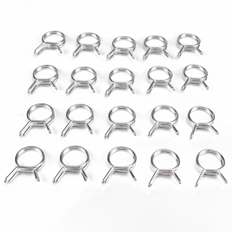 

20 PCS Double Wire Spring Tube Clamp Water Pipe Clamps, Size: 9mm