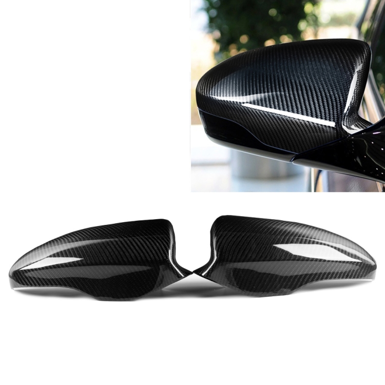 

2 PCS Car Carbon Fiber Rearview Mirror Shells for 2012-2017 BMW F10 M5, Left and Right Drive Universal
