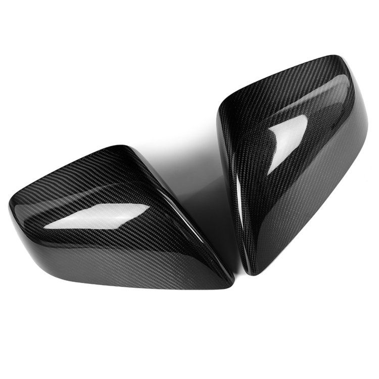 

2 PCS Car Carbon Fiber Bright Rearview Mirror Shells for 2016-2019 Tesla Model X, Left and Right Drive Universal