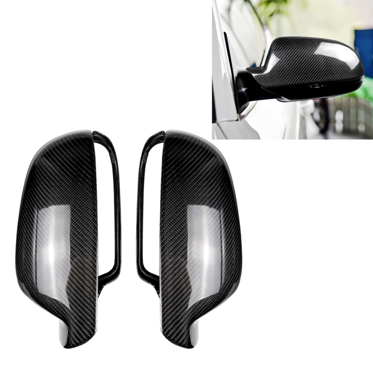 

2 PCS Car Carbon Fiber Rearview Mirror Shells for Audi A4 B8.5 2012-2015 / A5 B8.5 2013-2016, Left and Right Drive Universal