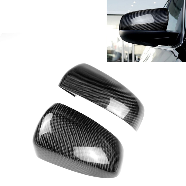 

2 PCS Car Carbon Fiber Rearview Mirror Shells for 2007-2013 BMW X5 X6 E70 E71, Left and Right Drive Universal