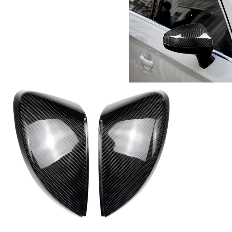 

2 PCS Car Carbon Fiber Rearview Mirror Shells for 2013- Audi A3, Left and Right Drive Universal