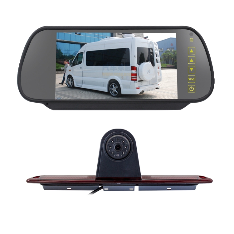 

PZ461 Car Waterproof High Position Tail Light Brake Light View Camera + 7 inch Rearview Monitor for Mercedes Benz / Volkswagen