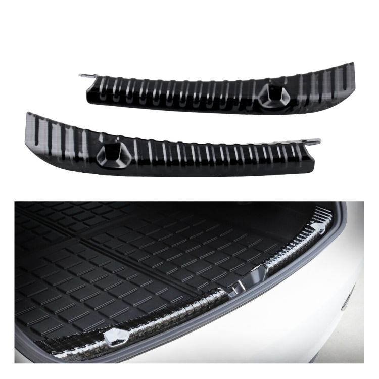 

Car Rear Trunk Bumper Protector Guard Stainless Steel Black Titanium for Tesla Model 3