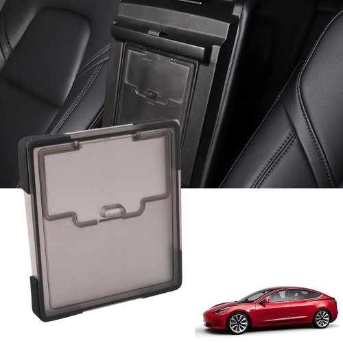 

Hidden Transparent Storage Box Central Control Armrest Box Cover for Tesla Model 3