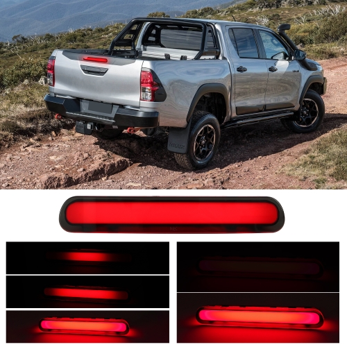 

DC10-14V 24LEDs SMD-2835 Car Short High Position Brake Light for Toyota Hilux Vigo 2015-2017(Black)