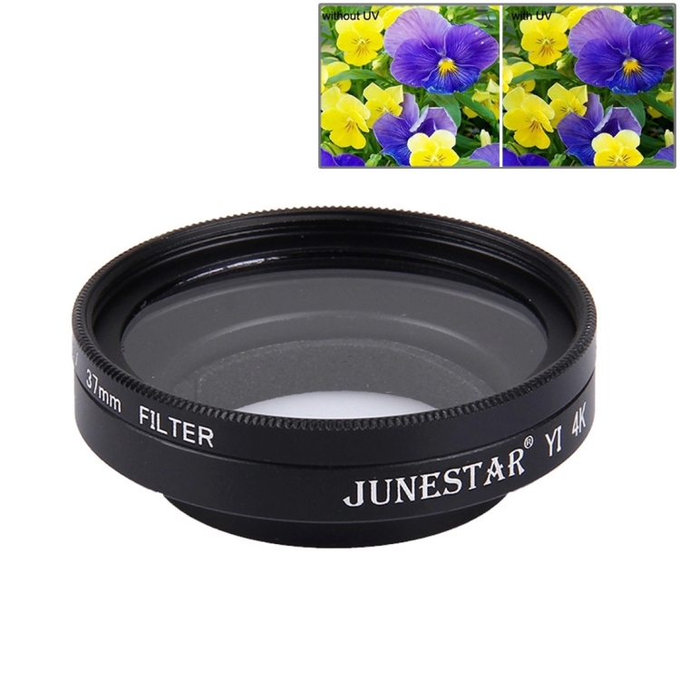 Lens Filter JUNESTAR Proffesional 37mm 12.5X Macro Lens Filter Lens Protective Cap for GoPro /& Xiaomi Xiaoyi Yi Sport Action Camera Camere Accessories