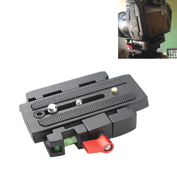 

Quick Release Clamp Adapter + Quick Release Plate P200 Compatible for Manfrotto 501 500AH 701HDV 503HDV Q5(Black)