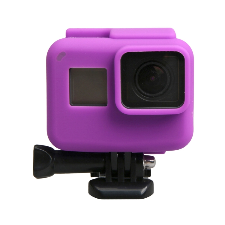 

Original for GoPro HERO5 Silicone Border Frame Mount Housing Protective Case Cover Shell(Purple)