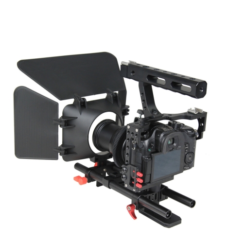 

YELANGU YLG1105A A7 Cage Set Include Video Camera Cage Stabilizer / Follow Focus / Matte Box for Sony A7S / A7 / A7R / A7RII / A7SII / Panasonic Lumix GH4(Red)