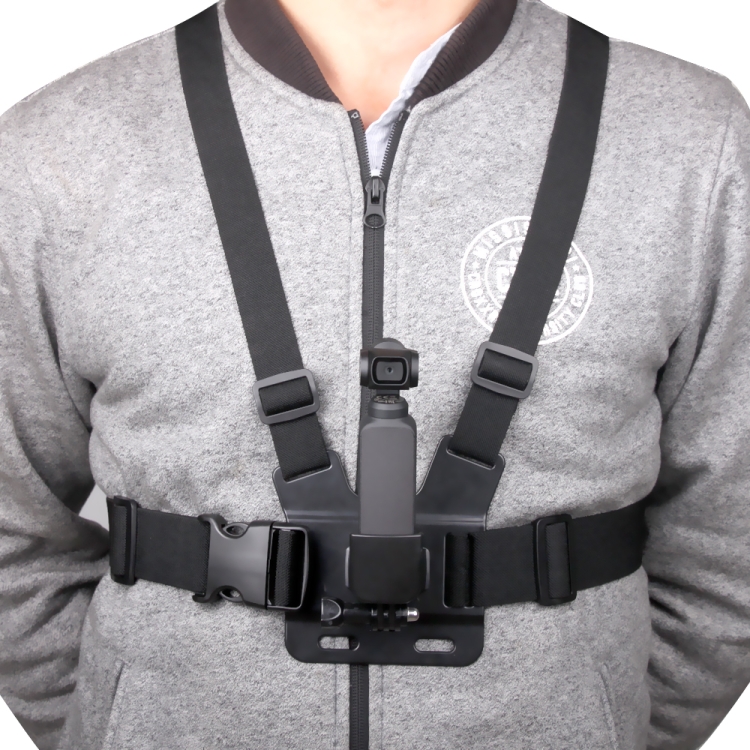

Elastic Adjustable Body Chest Straps Belt with Adapter for DJI OSMO Pocket(Black)