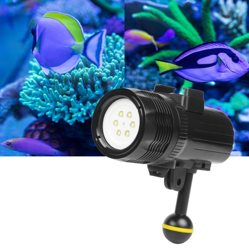 

1500 Lumens 60m Underwater Diving LED Torch Light Bright Video Lamp for GoPro HERO7 /6 /5 /5 Session /4 Session /4 /3+ /3 /2 /1, Xiaoyi and Other Action Cameras(Black)