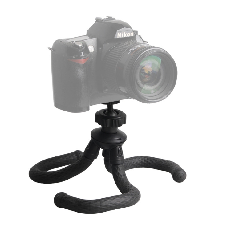 

V-R1 Mini Octopus Flexible Tripod Holder with Ball Head for SLR Cameras, GoPro, Xiaoyi and Other Action Cameras (Black)