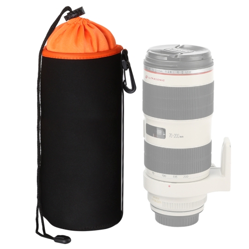 

SLR Camera Lens Bag Micro Single Lens Bag Lens Inner Bile Bag Waterproof Protective Case Plus Velvet Thickening, Diameter: 10cm, Height: 25cm(Orange)
