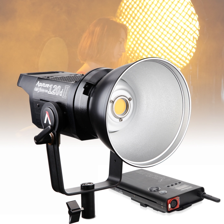 

Aputure LS C120D II High Color Restoration CRI 96 Light Storm Natural White Light 5500K COB LED Studio Video Light with 2.4GHz Wireless Remote & Control Box (Black)