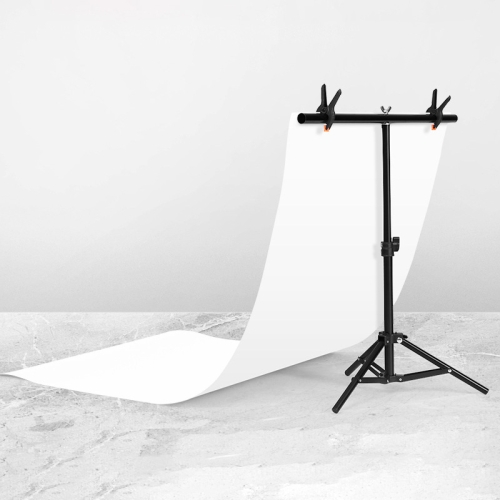 

70x75cm T-Shape Photo Studio Background Support Stand Backdrop Crossbar Bracket Kit with Clips, No Backdrop