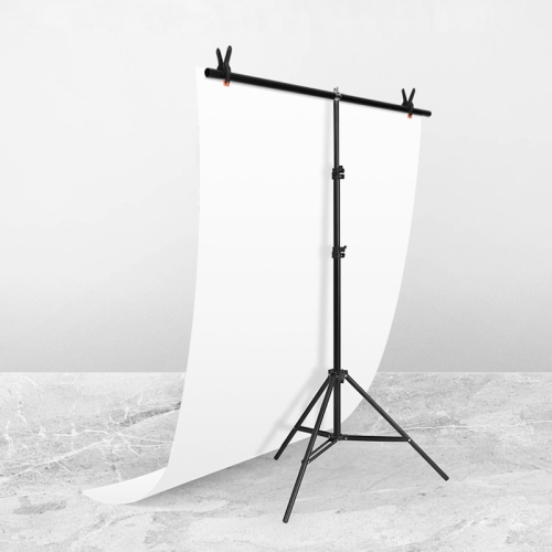 

100x200cm T-Shape Photo Studio Background Support Stand Backdrop Crossbar Bracket Kit with Clips, No Backdrop