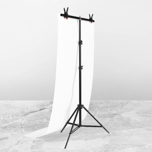 

70x200cm T-Shape Photo Studio Background Support Stand Backdrop Crossbar Bracket Kit with Clips, No Backdrop