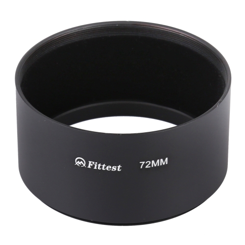 

FITTEST 72mm Thread Type Straight Tube Full Metal Lens Hood Shade for Medium Telephoto Lens