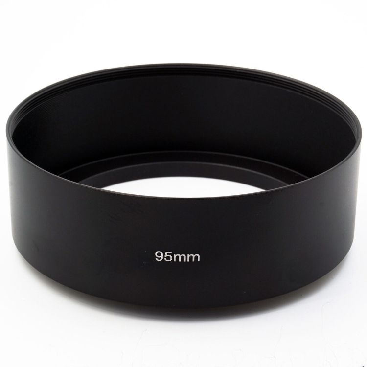 

95mm Thread Type Straight Tube Full Metal Lens Hood Shade for Medium Telephoto Lens