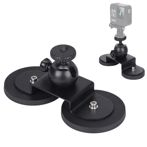 

Car Suction Cup Mount Bracket for GoPro HERO9 Black / HERO8 Black /7 /6 /5 /5 Session /4 Session /4 /3+ /3 /2 /1, Xiaoyi and Other Action Cameras,Size: L(Black)