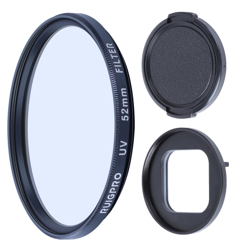 

RUIGPRO for GoPro HERO9 Black Professional 52mm UV Lens Filter with Filter Adapter Ring & Lens Cap