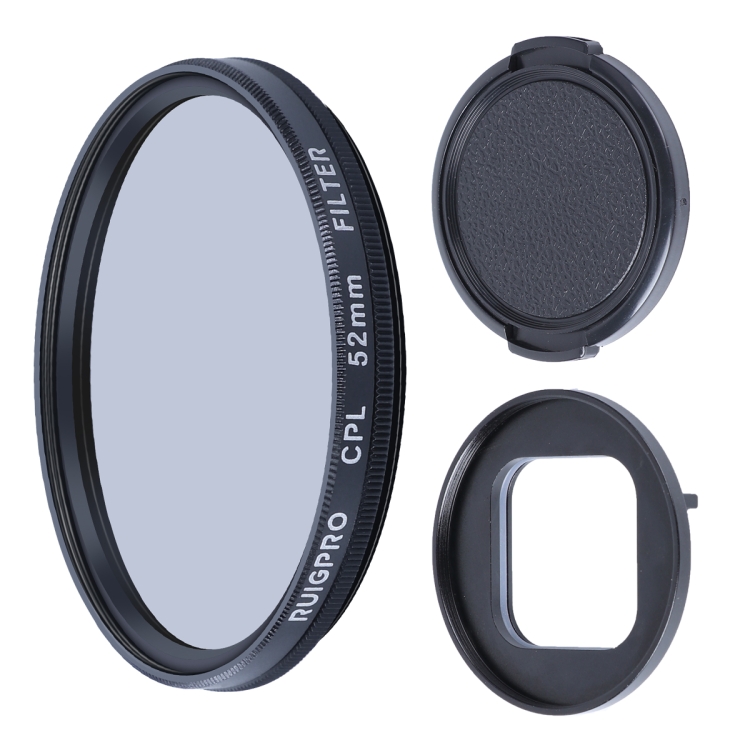 

RUIGPRO for GoPro HERO9 Black Professional 52mm CPL Lens Filter with Filter Adapter Ring & Lens Cap
