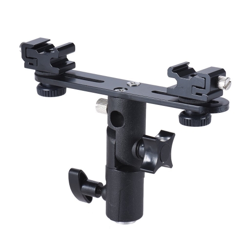 

Double Hot Shoe Flash Stand Bracket