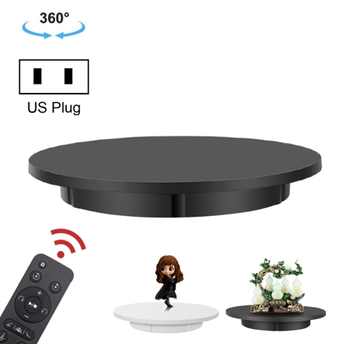 

42cm Electric Rotating Turntable Display Stand Video Shooting Props Turntable for Photography, Load: 100kg, US Plug (Black)