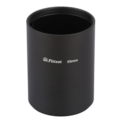 

FITTEST 55mm Thread Type Straight Tube Full Metal Lens Hood Shade for Medium Telephoto Lens