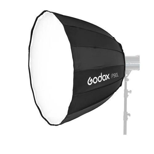 

Godox P90L Diameter 90cm Parabolic Softbox Reflector Diffuser for Studio Speedlite Flash Softbox (Black)