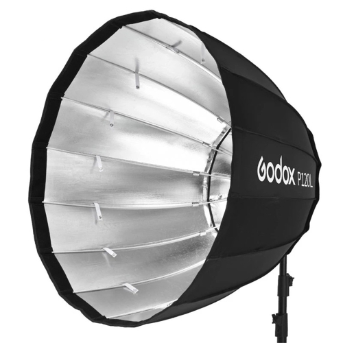 

Godox P120L Diameter 120cm Parabolic Softbox Reflector Diffuser for Studio Speedlite Flash Softbox(Black)