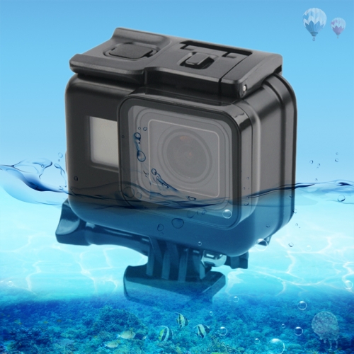 

45m Waterproof Housing Protective Case + Touch Screen Back Cover for GoPro NEW HERO /HERO6 /5, with Buckle Basic Mount & Screw, No Need to Remove Lens (Black)