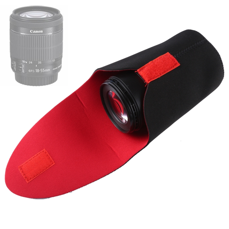 

SLR Camera Lens Package Thickening Shockproof Neoprene Lens Storage Bag Sticky Deduction, Diameter: 80mm, Height: 130mm
