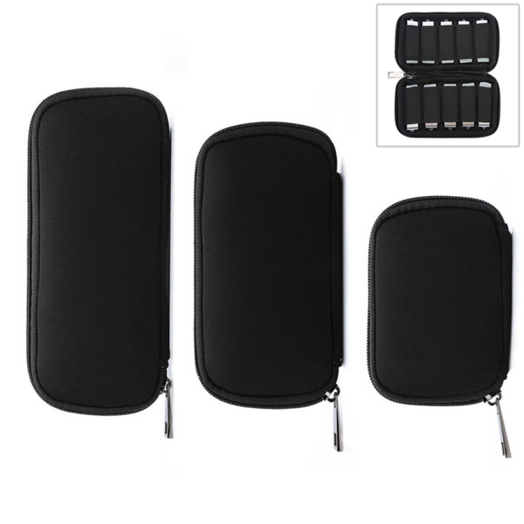 

3 in 1 Neoprene U Disk Storage Bag Cover (Black)