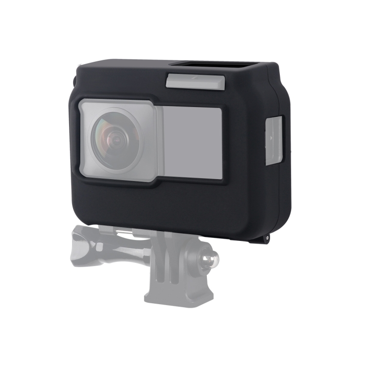 

For Insta360 One R Panoramic Camera with Frame Shockproof Silicone Protective Case (Black)