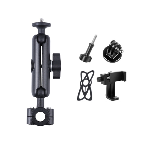 

21mm Ballhead Car Front Seat Handlebar Fixed Mount Holder with Tripod Adapter & Screw & Phone Clamp & Anti-lost Silicone Case for GoPro HERO9 Black / HERO8 Black /HERO7 /6 /5, DJI Osmo Action, Insta360 One R and Other Action Cameras