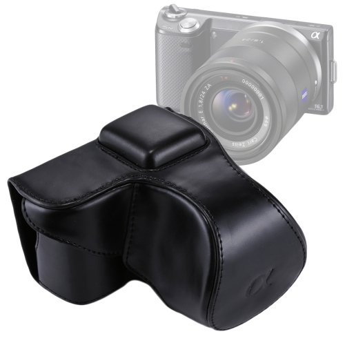 

Full Body Camera PU Leather Case Bag with Strap for Sony NEX 5N / 5R / 5T (16-50mm / 18-55mm Lens)(Black)