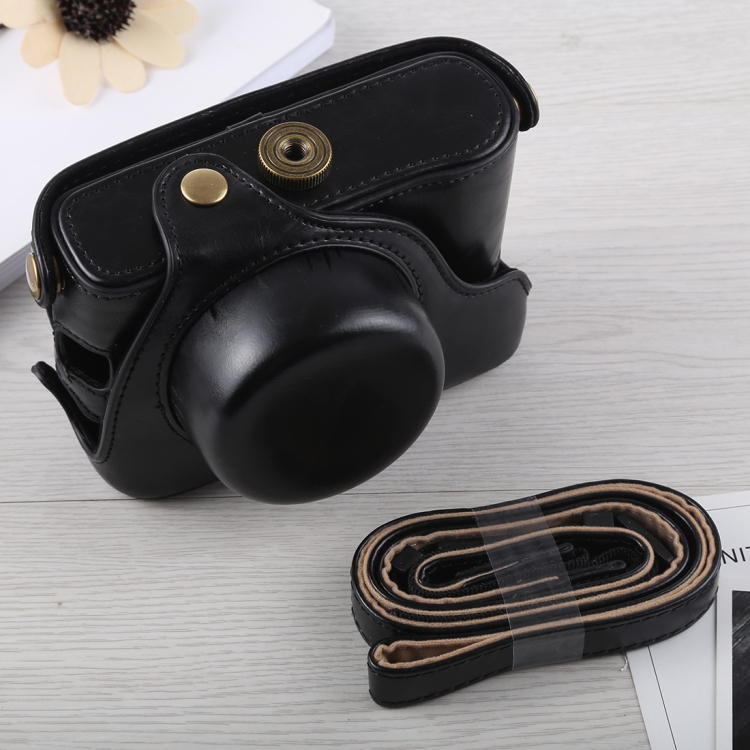 

Full Body Camera PU Leather Case Bag with Strap for Fujifilm X100F (Black)