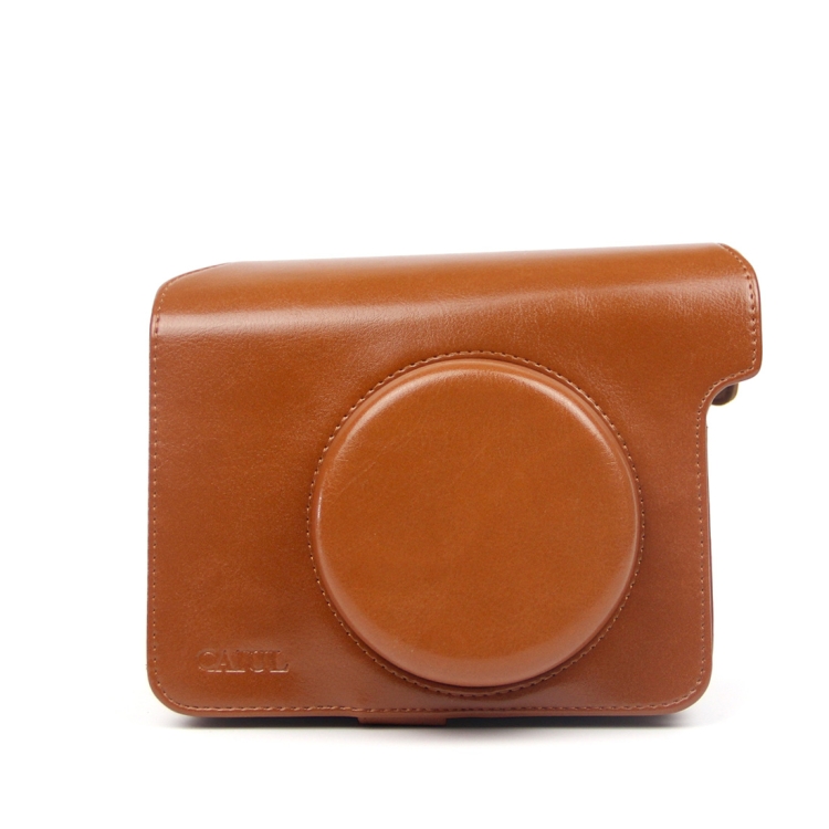 

Vintage PU Leather Case Bag for Polaroid W300 Camera, with Adjustable Shoulder Strap (Brown)