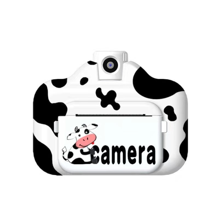 

Multi-function Milk Cow WiFi Printing Camera with 2.4 inch Screen for Kids (Black)