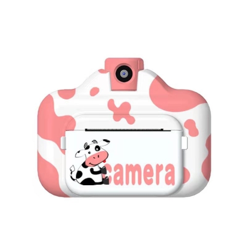 

Multi-function Milk Cow WiFi Printing Camera with 2.4 inch Screen for Kids (Pink)