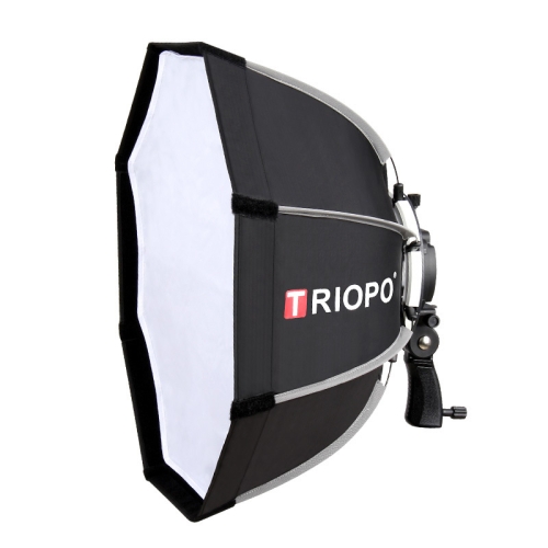 

TRIOPO KS90 90cm Dome Speedlite Flash Octagon Parabolic Softbox Diffuser with Bracket Mount Handle for Speedlite