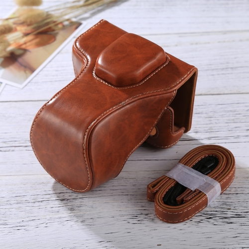 

Full Body Camera PU Leather Case Bag with Strap for FUJIFILM XT10 / XT20 (16-50mm / 18-55mm Lens)(Brown)