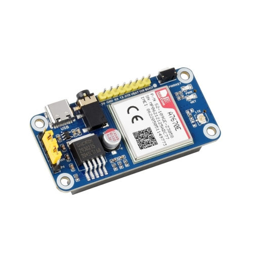 

Waveshare Multi Band 2G GSM / GPRS LBS A7670E LTE Cat-1 HAT for Raspberry Pi, for Europe, Southeast Asia, West Asia, Africa, China, South Kor