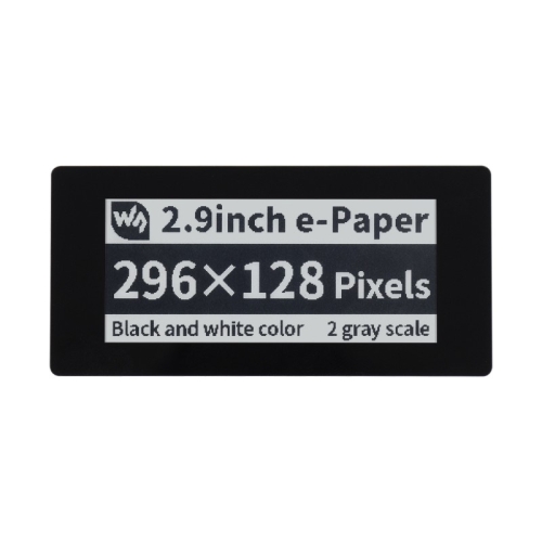 

Waveshare 2.9 inch 296 x 128 Pixel 5-Points Capacitive Touch Black / White E-Paper E-Ink Display HAT for Raspberry Pi Pico, SPI Interface