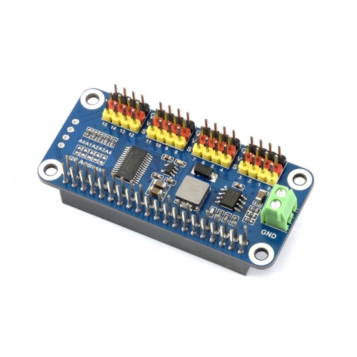 

Waveshare 16-Channel 12-bit I2C Servo Driver HAT for Raspberry Pi